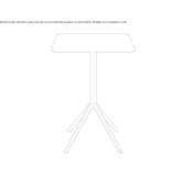 Square high table with a drop-top Scotby