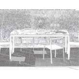 Rectangular garden table made of powder-coated aluminum Halmagel