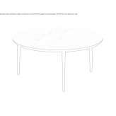 Round ceramic garden table Casorzo