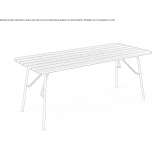 Rectangular table made of steel and wood Gaitania