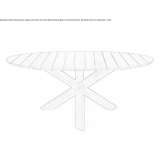 Round teak garden table Matei