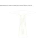 Square table made of powder-coated steel Bussang