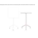 Square high table with a drop-top Crevedia