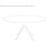 Round garden table made of HPL Scotby