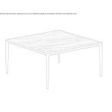Kwadratowy ceramiczny stół ogrodowy Casorzo