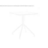Square metal table Palencia
