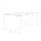 Rectangular dining table made of aluminum and wood Ripon