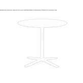 Round garden table with 4-star base Monaca