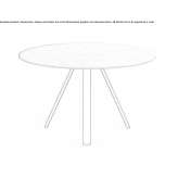 Round table with 4-star base Kehlen