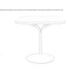 Square steel table Magliano