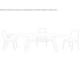 Garden table in crystal and steel Guacheta