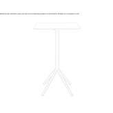 Square high table with lowered leaves Scotby