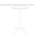 High table made of polypropylene with a 4-star base Boituva