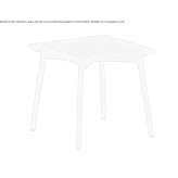 Square wooden table Hieflau