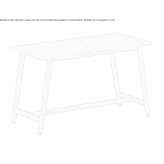 Rectangular wooden high table Hieflau