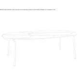 Oval table made of HPL Lutry