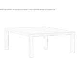Square teak table Itasca