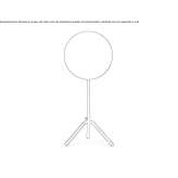 Round, high table with a lowering plate Chicopee