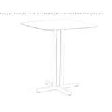 Kwadratowy aluminiowy stół ogrodowy Haanrade