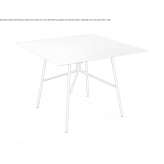 Powder-coated steel table with HPL top Nestares