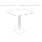 Square steel garden table Humber
