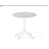 Round garden table with 4-star base Maqueda