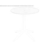 Polypropylene garden table with 4-star base Boituva