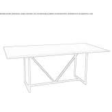 Wooden and aluminum garden table Volterra