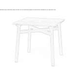 Square oak garden table Carberry