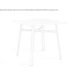 Square table made of HPL Soucht