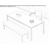 Rectangular garden table Alpenes