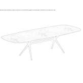 Rectangular ceramic garden table Beuzet