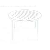 Round table made of powder-coated steel Perego
