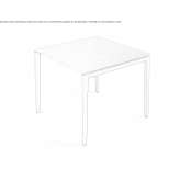Square steel table with HPL top Tregarth