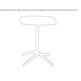 Square table with a drop-top Liskow