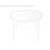 Powder-coated steel table with HPL top Perego