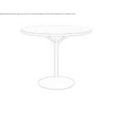 Round steel table and HPL top Magliano