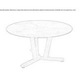 Round garden table made of HPL Varenna