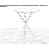 Folding round metal table Calne