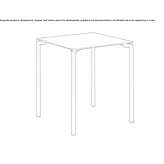 Stackable metal contract table Sillery