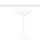 Round high table made of HPL Uzumlu