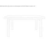 Rectangular garden table made of wood and glass Vimmerby