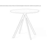 Round garden table made of polyethylene Lucrezia