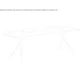 Garden table made of natural stone and aluminum Frosta
