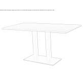 Rectangular table made of HPL and brushed steel Lukac