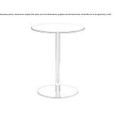 Round outdoor table made of HPL or aluminum Zlynka