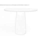 Round table with a brushed copper top Aholfing