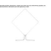 Folding square garden table made of laminate Siziano