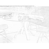 Round marble dining table Teglas