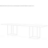 Rectangular metal garden table Stoumont
